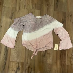VINTAGE Havana pink lavender mauve tie dye Top Small